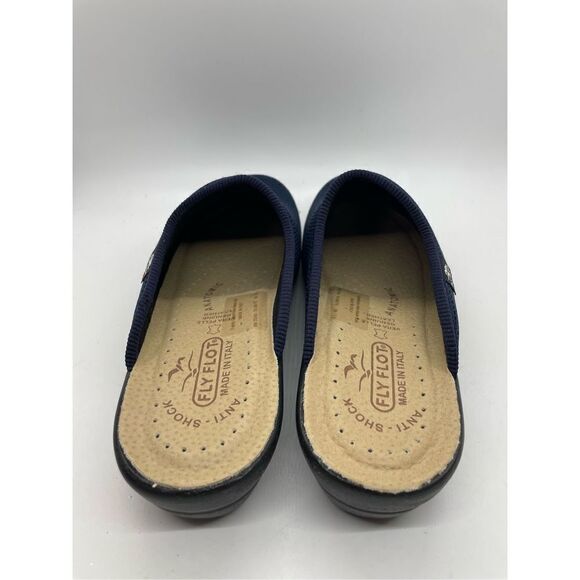 Fly Flot Women's Blue Anatomic Sole Anti Shock Wide Fit Clog Slip On Shoe Size 3 - Picture 4 of 9